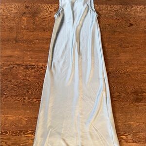 Zara Dusty Blue Sleeveless Maxi Dress